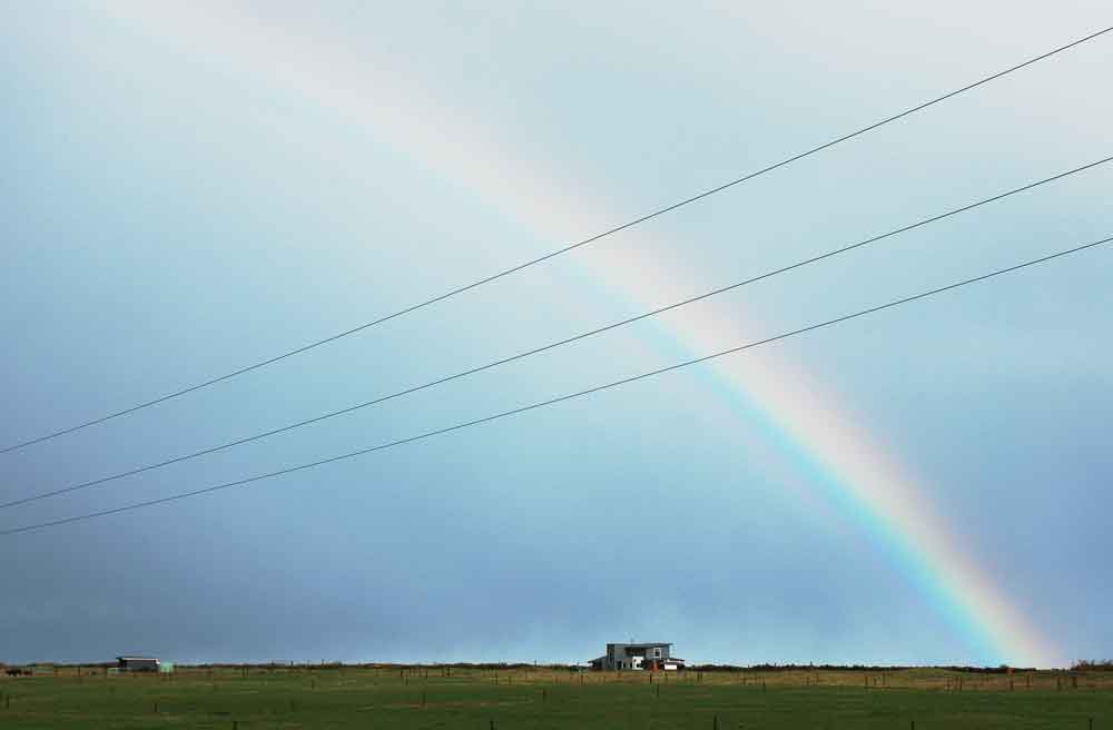248 - Nueva Zelanda, paisaje, arco iris